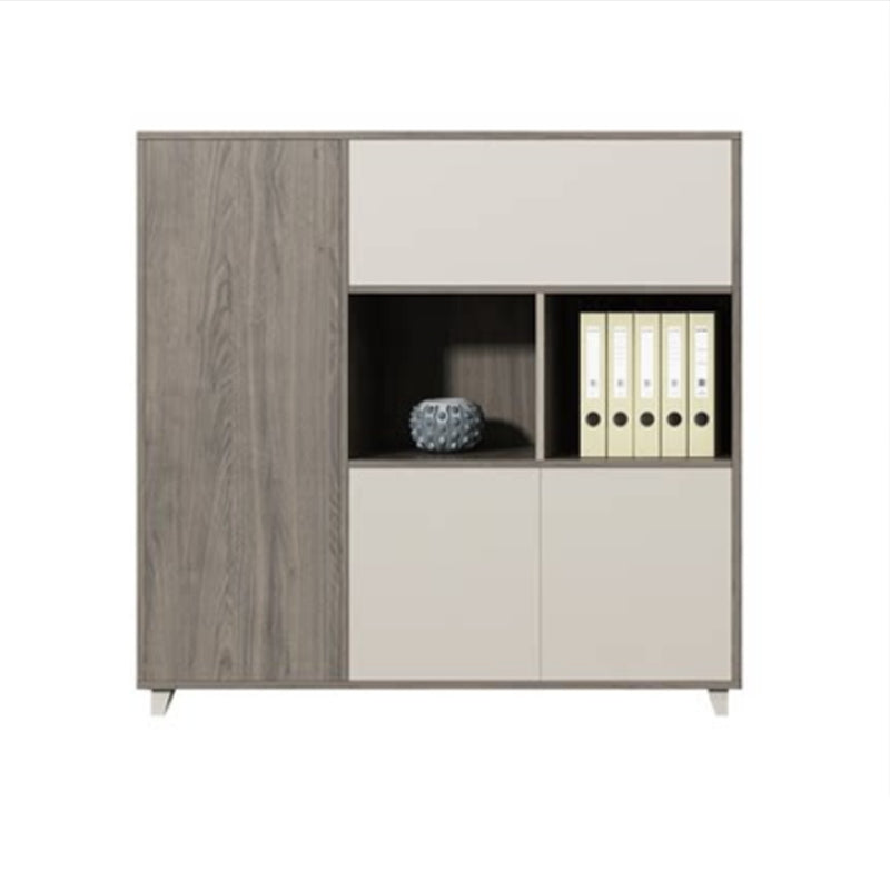 Modern Woos File Cabinet Khaki Tone Color Block Filing Cabinet for Home Office