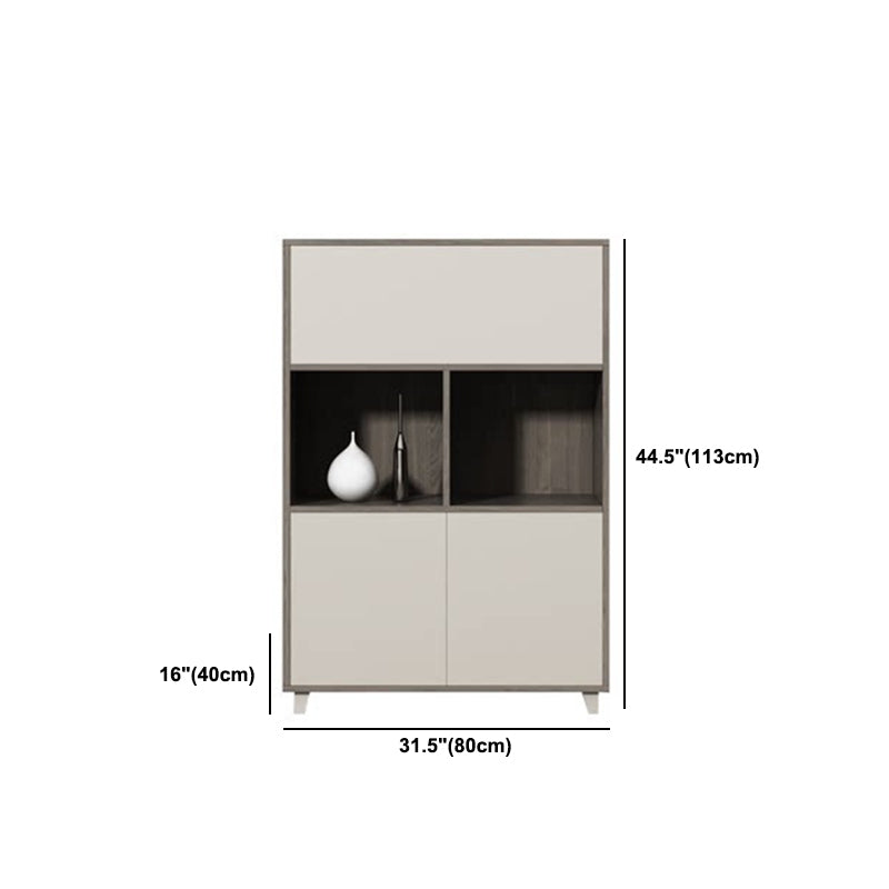 Modern Woos File Cabinet Khaki Tone Color Block Filing Cabinet for Home Office