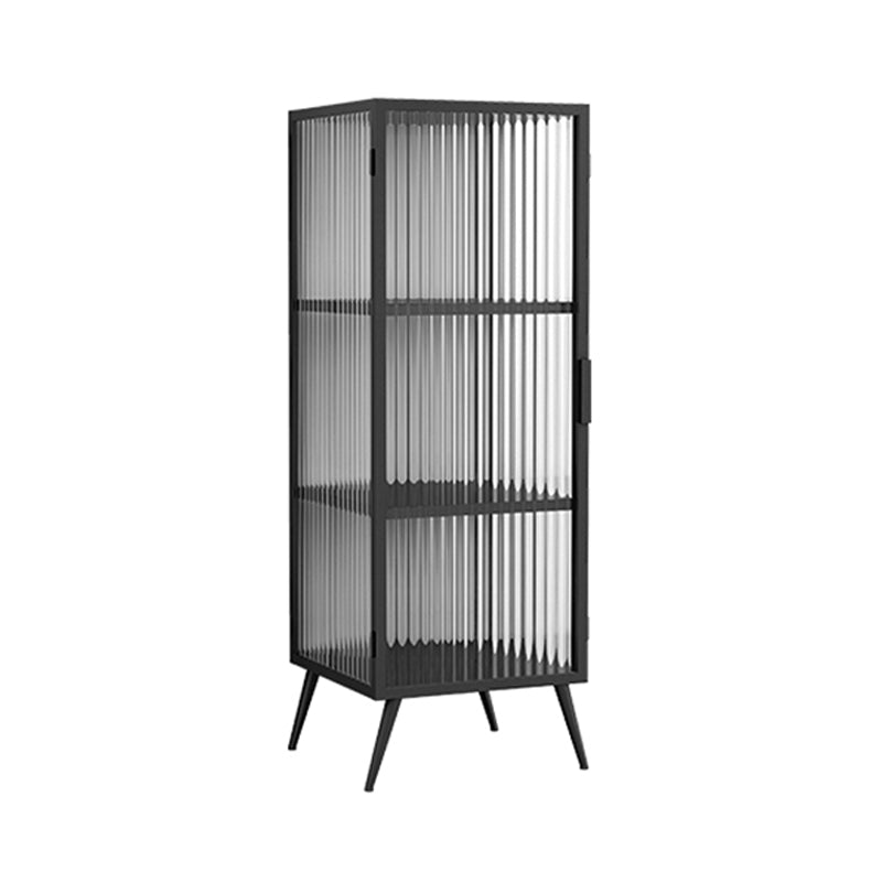 Metal Modern Display Stand Glass Doors Display Cabinet for Living Room