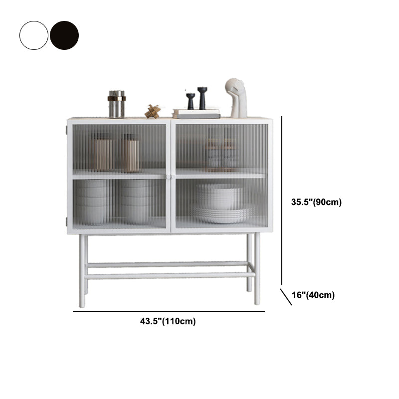 35"H Display Cabinet Glass Door Storage Cabinet for Living Room