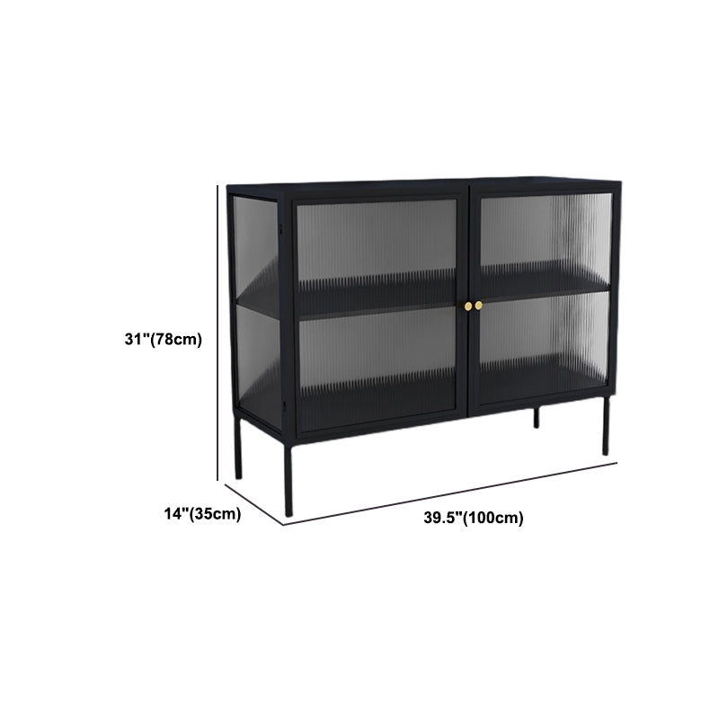 30.7"H Display Cabinet Glass Door Storage Cabinet for Living Room