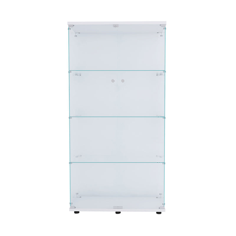 Tempered Glass Curio Cabinet Modern Display Cabinet for Bedroom, 64"H X 14.5"W