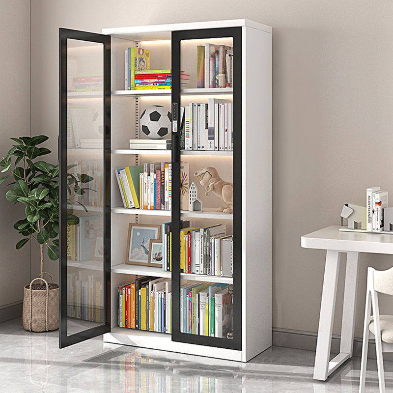 Modern Metal Storage Cabinet Glass Doors Display Cabinet with Lighting