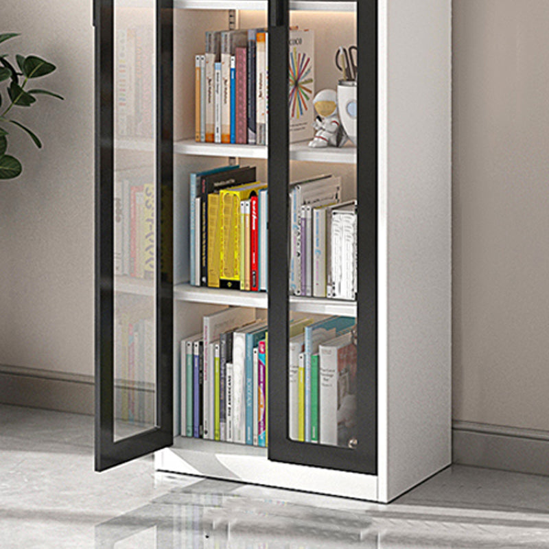 Modern Metal Storage Cabinet Glass Doors Display Cabinet with Lighting