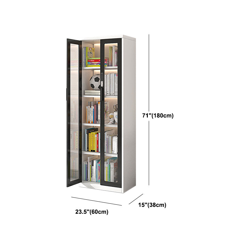 Modern Metal Storage Cabinet Glass Doors Display Cabinet with Lighting