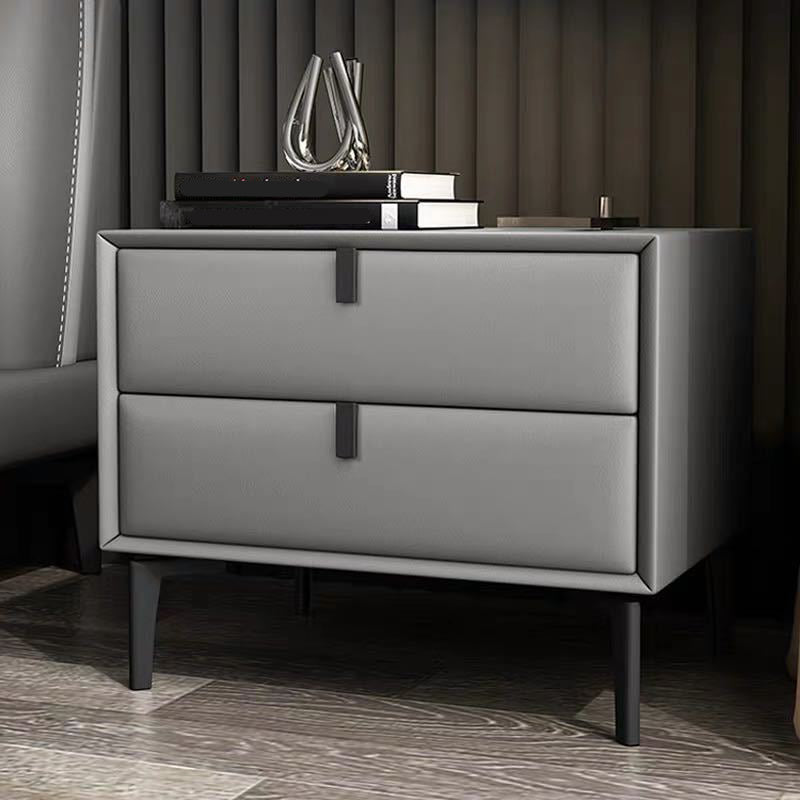 Glam Bedside Cabinet Solid Wood Night Table with Legs Included