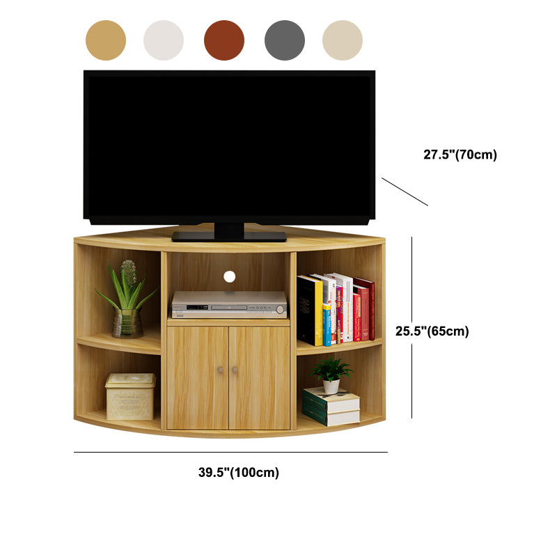 Modern Corner TV Stand Engineered Wood TV Cabinet With Multi Storage