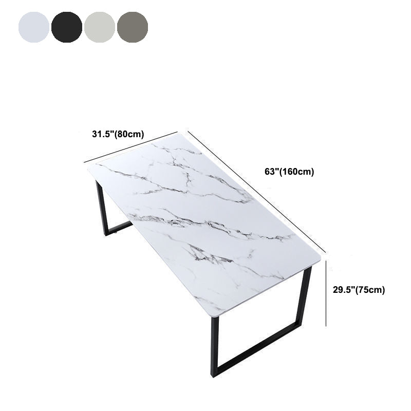 30"H Contemporary Office Desk Rectangular Writing Desk for Office