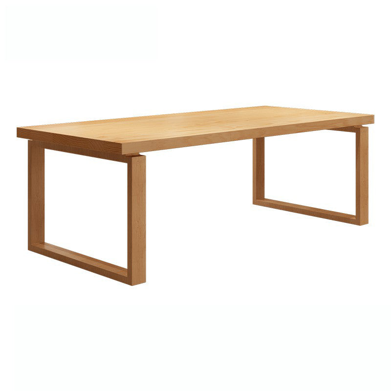 Contemporary Office Desk Rectangular Solid Wood Writing Desk