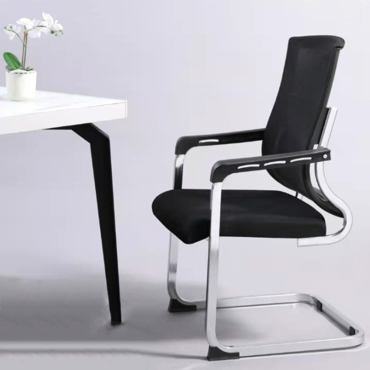 Ergonomic Upholstered Office Chair Contemporary High Back Desk Chair