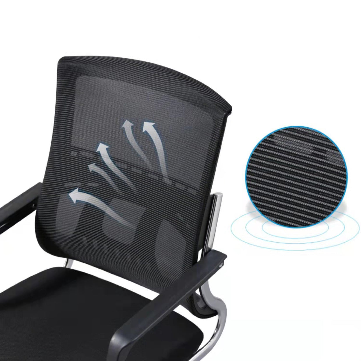 Ergonomic Upholstered Office Chair Contemporary High Back Desk Chair