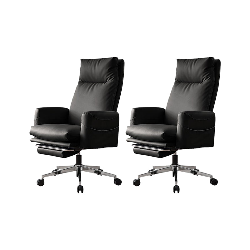 Modern Fixed Arms Managers Chair Height-adjustable Chair with Wheels