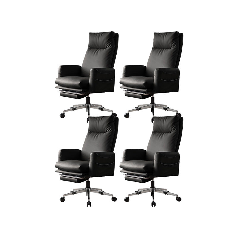 Modern Fixed Arms Managers Chair Height-adjustable Chair with Wheels