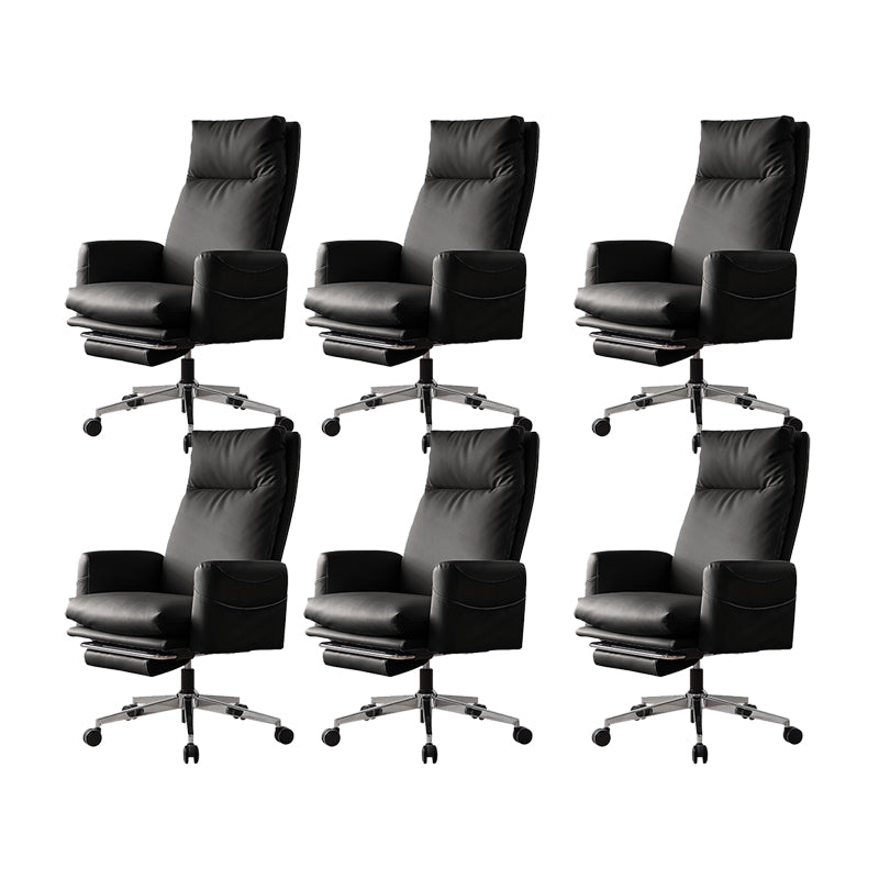 Modern Fixed Arms Managers Chair Height-adjustable Chair with Wheels