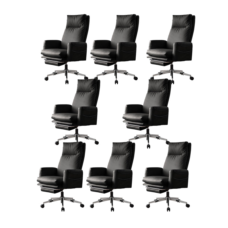 Modern Fixed Arms Managers Chair Height-adjustable Chair with Wheels