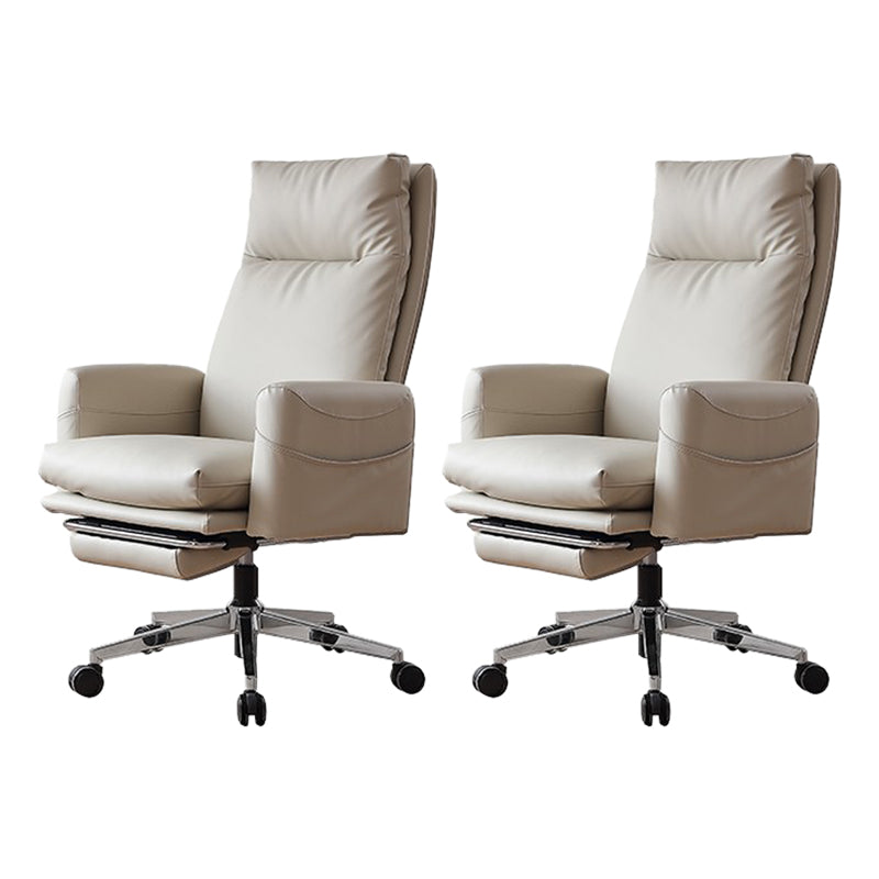 Modern Fixed Arms Managers Chair Height-adjustable Chair with Wheels