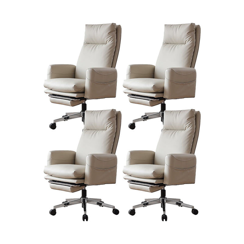 Modern Fixed Arms Managers Chair Height-adjustable Chair with Wheels