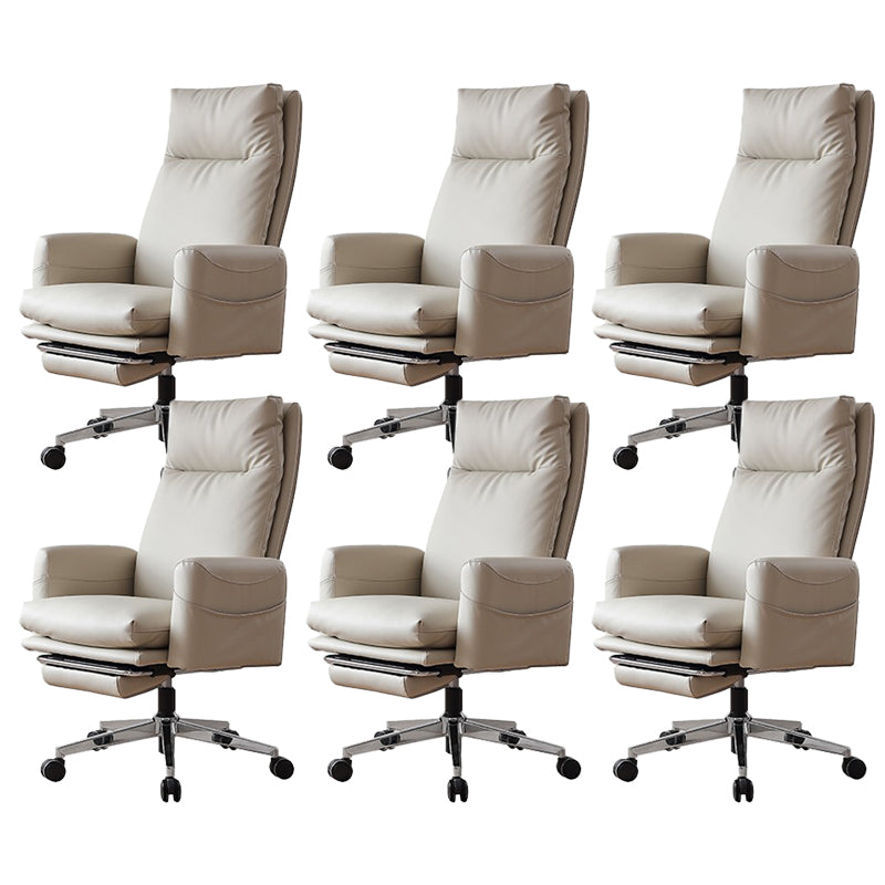 Modern Fixed Arms Managers Chair Height-adjustable Chair with Wheels