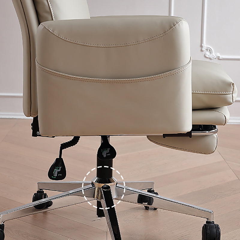 Modern Fixed Arms Managers Chair Height-adjustable Chair with Wheels