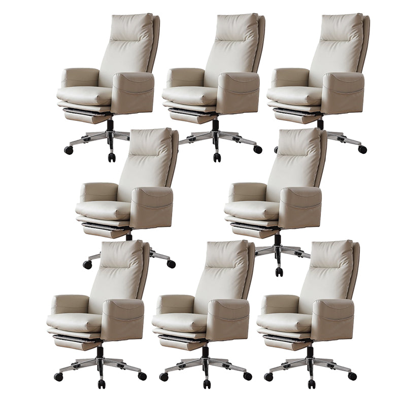 Modern Fixed Arms Managers Chair Height-adjustable Chair with Wheels