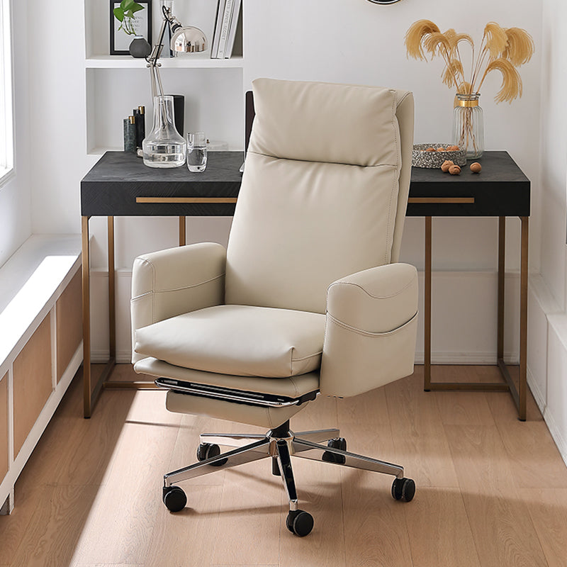 Modern Fixed Arms Managers Chair Height-adjustable Chair with Wheels