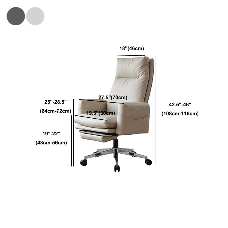 Modern Fixed Arms Managers Chair Height-adjustable Chair with Wheels