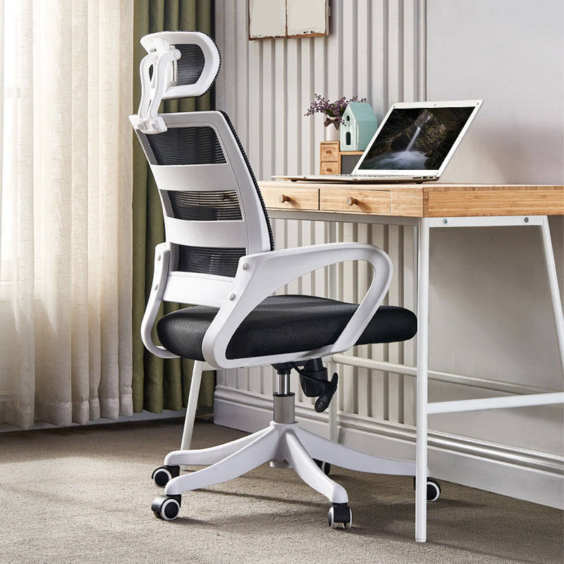 Adjustable Wheels Office Chair Contemporary High Back Desk Chair