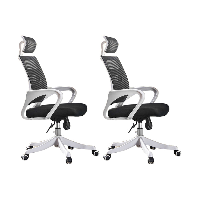 Adjustable Wheels Office Chair Contemporary High Back Desk Chair