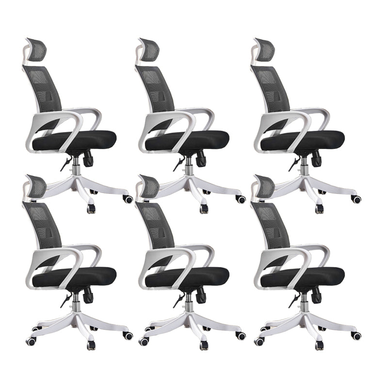 Adjustable Wheels Office Chair Contemporary High Back Desk Chair