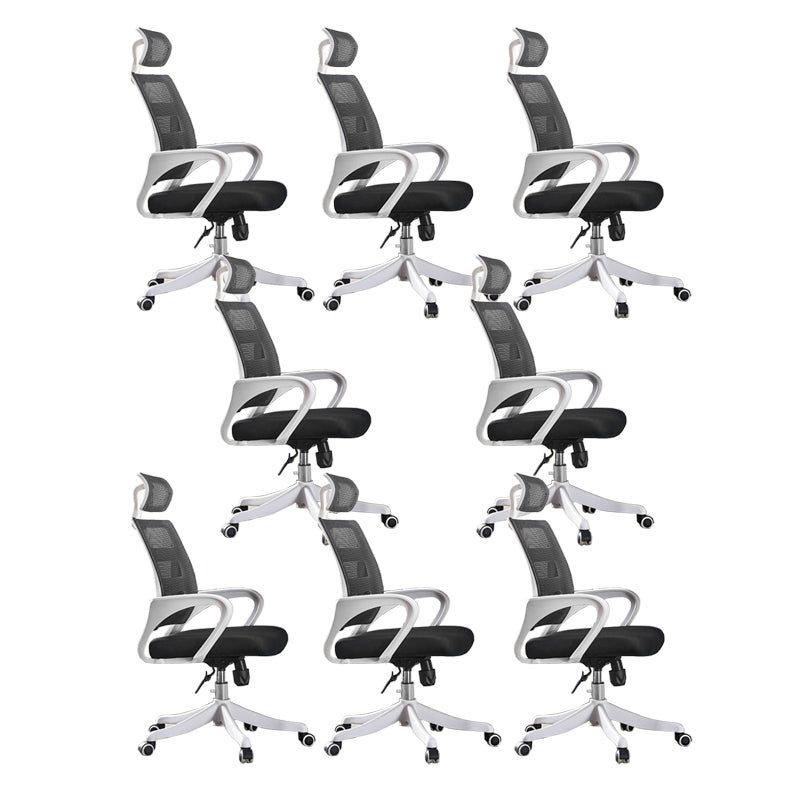 Adjustable Wheels Office Chair Contemporary High Back Desk Chair