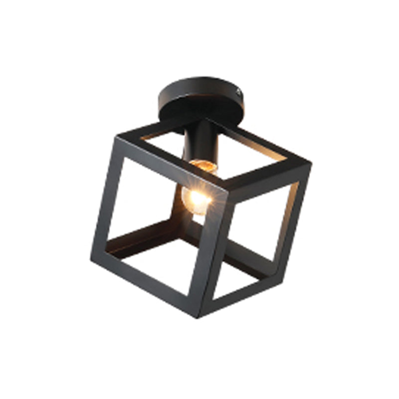 Modern Ceiling Lamp Black Ceiling Mount Light with Metal Shade for Dining Room