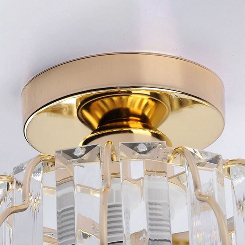 1-Light Ceiling Lamp Modern Crystal Ceiling Mount Light with for Dining Room