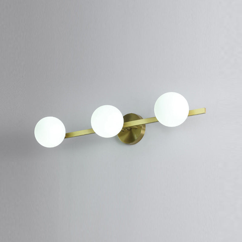 Postmodern Vanity Light Strip Glass Ball Vanity Lighting Fixture for Bathroom