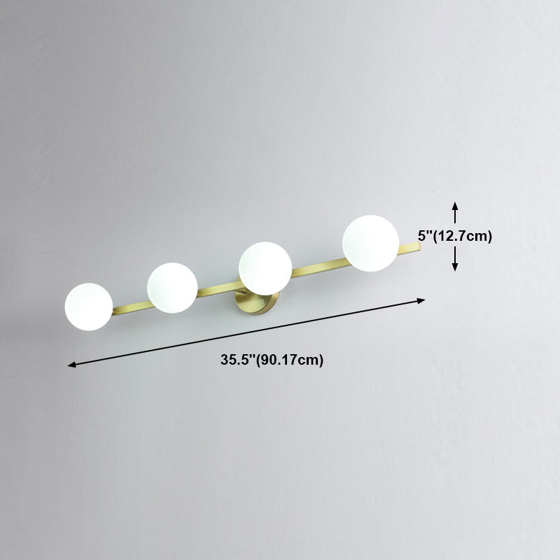 Postmodern Vanity Light Strip Glass Ball Vanity Lighting Fixture for Bathroom