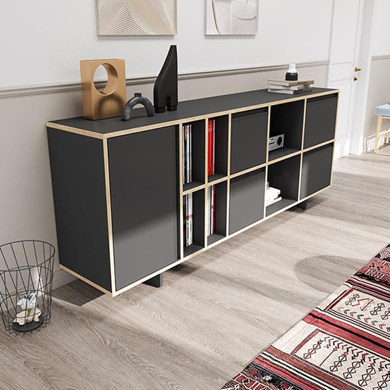 Contemporary Style Sideboard Engineered Wood Cabinet Sideboard for Living Room