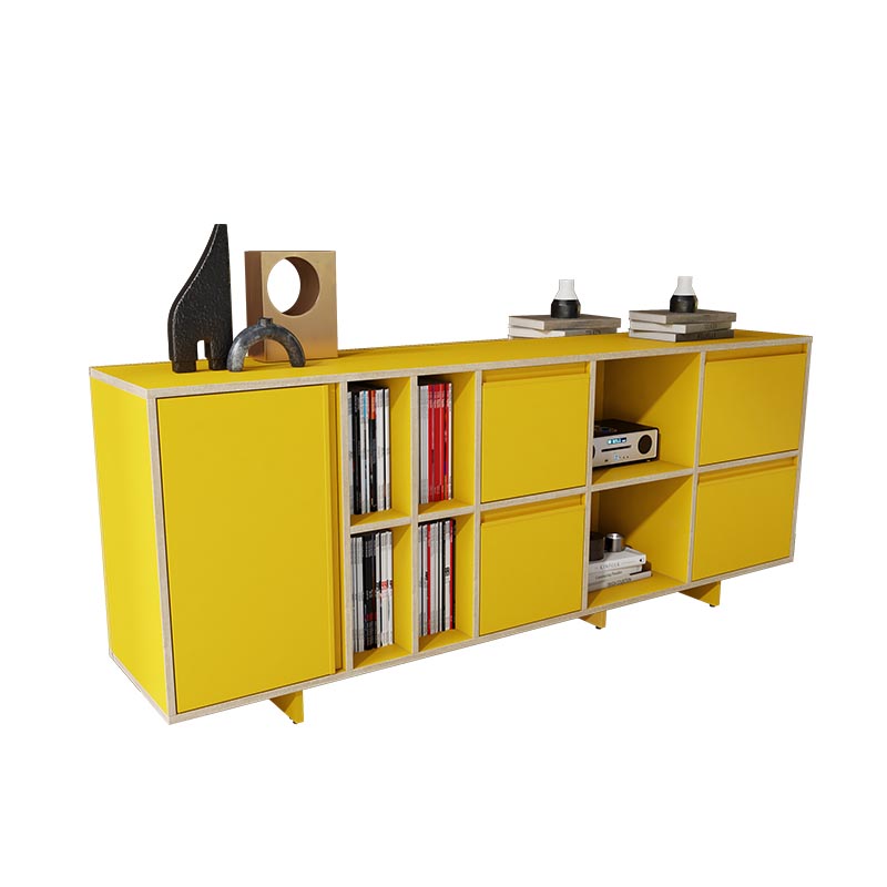 Contemporary Style Sideboard Engineered Wood Cabinet Sideboard for Living Room