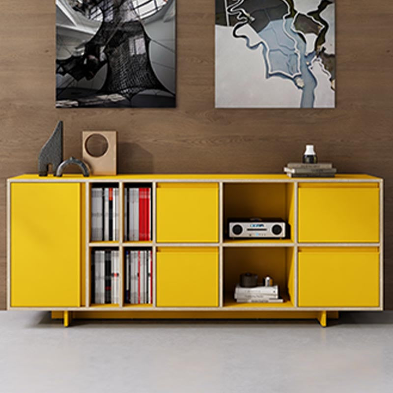 Contemporary Style Sideboard Engineered Wood Cabinet Sideboard for Living Room