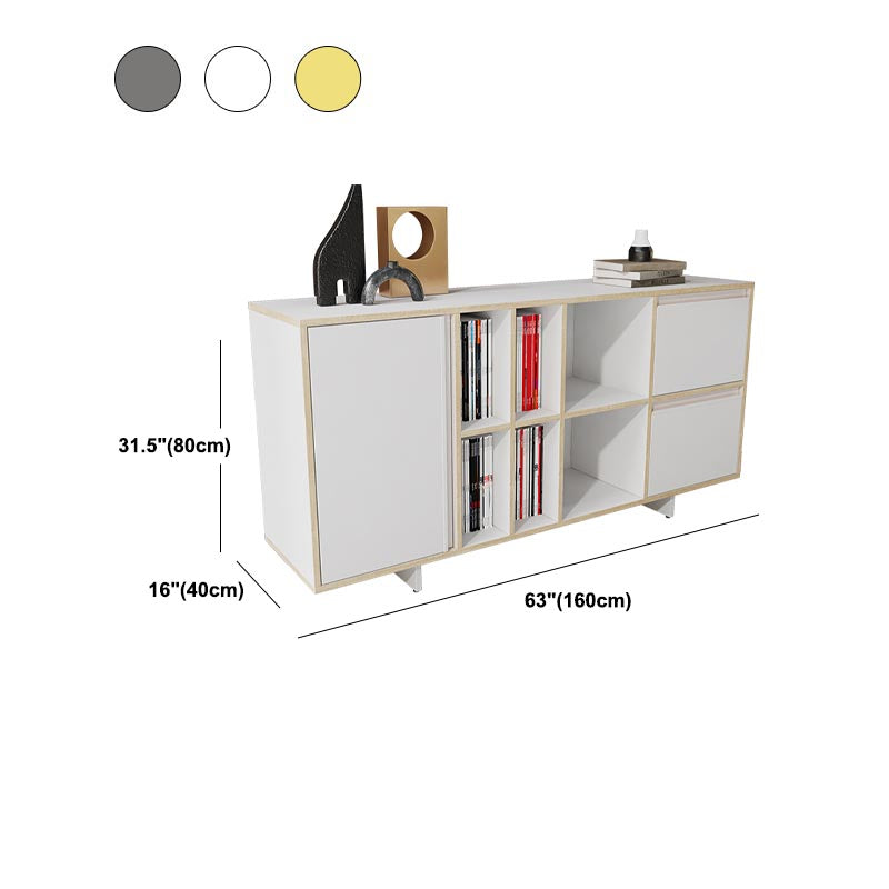 Contemporary Style Sideboard Engineered Wood Cabinet Sideboard for Living Room