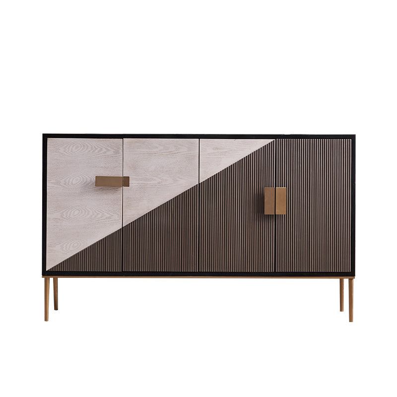 Glam Style Sideboard Wooden Sideboard with Metal Legs for Living Room