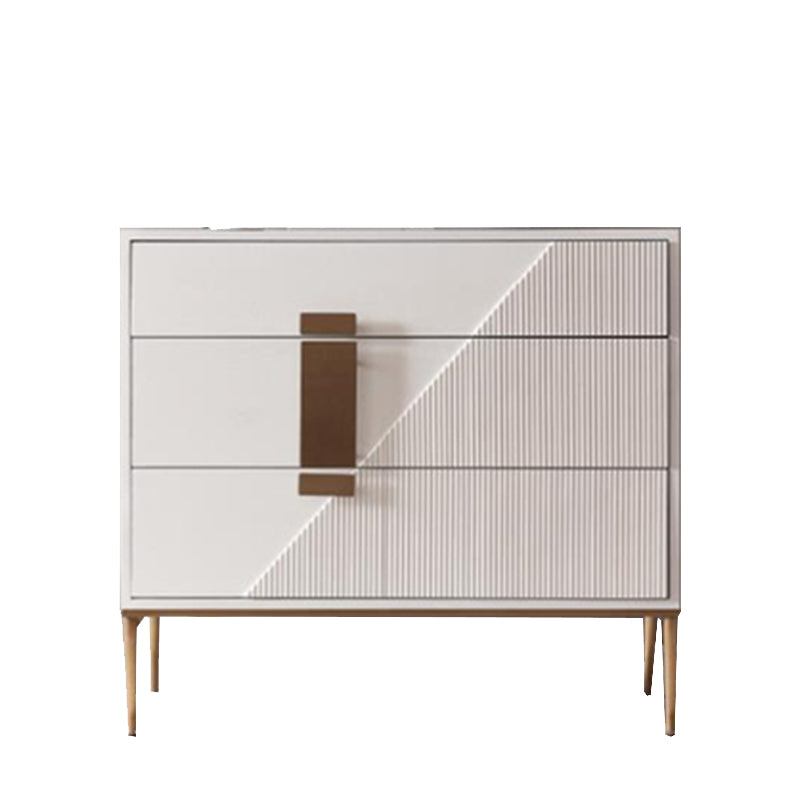 Glam Style Sideboard Wooden Sideboard with Metal Legs for Living Room