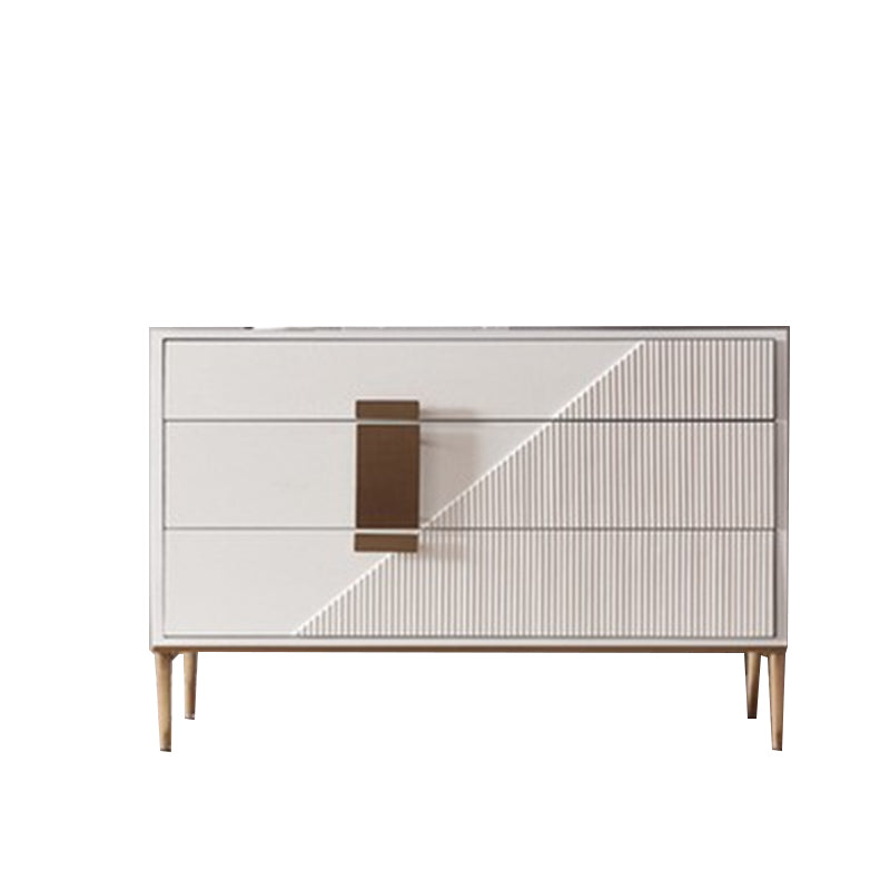 Glam Style Sideboard Wooden Sideboard with Metal Legs for Living Room