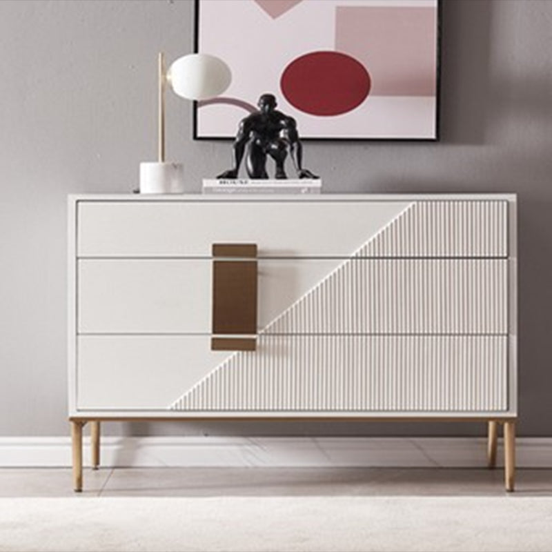 Glam Style Sideboard Wooden Sideboard with Metal Legs for Living Room