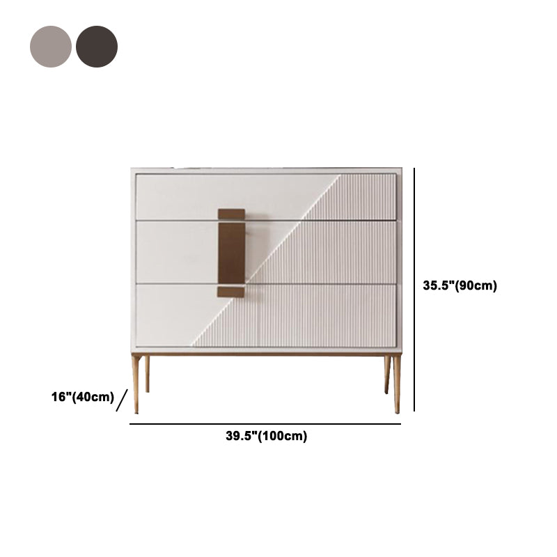 Glam Style Sideboard Wooden Sideboard with Metal Legs for Living Room