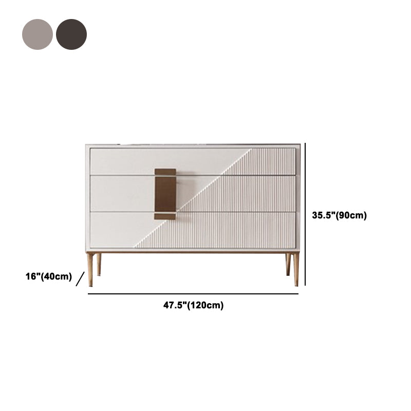 Glam Style Sideboard Wooden Sideboard with Metal Legs for Living Room