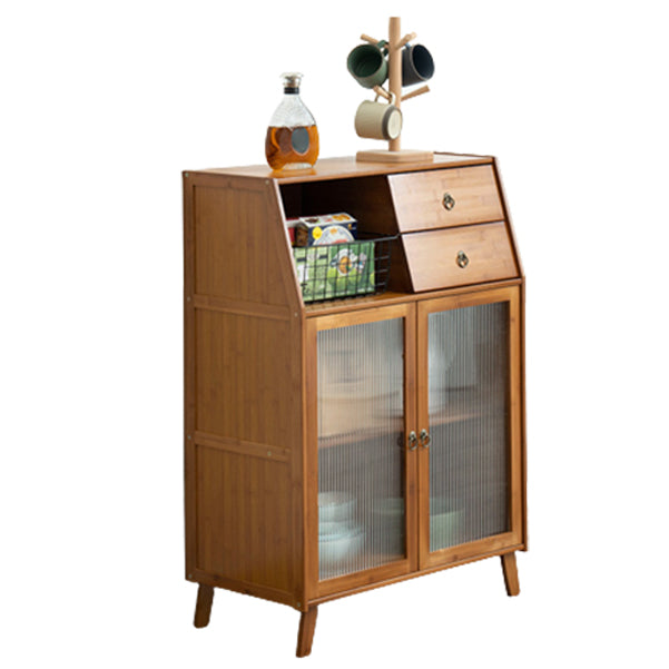 Modern Style Kitched Sideboard Glass Door Wooden Cabinet Storage Sideboard