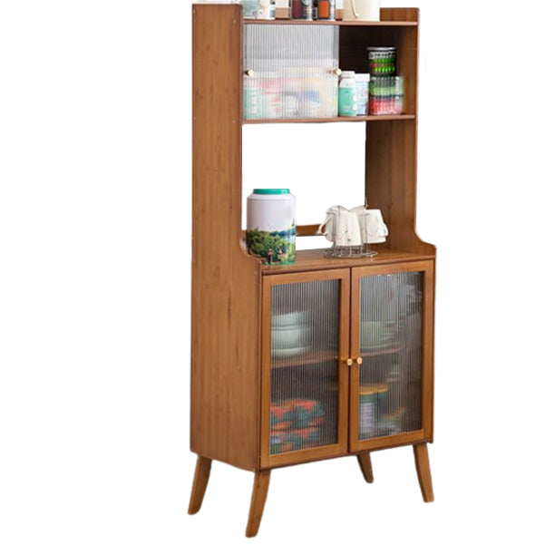 Modern Style Kitched Sideboard Glass Door Wooden Cabinet Storage Sideboard