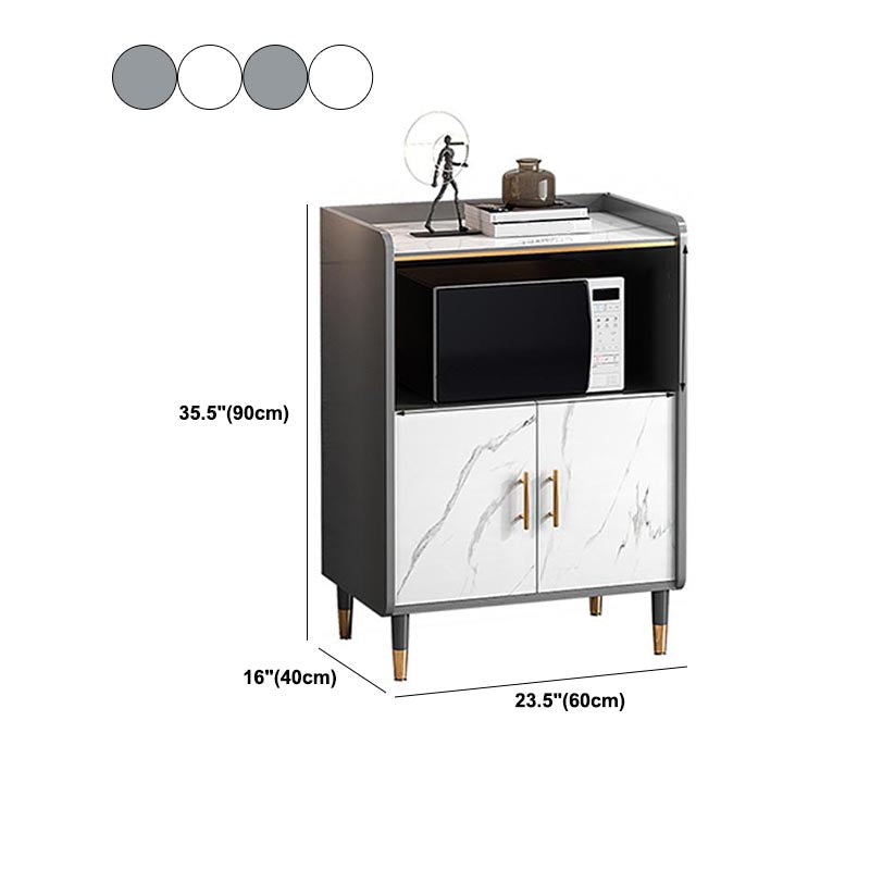 Contemporary Side Board Glass Door Sideboard for Dining Room