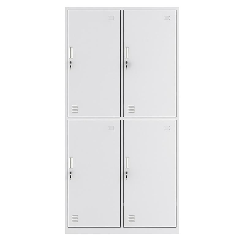 Contemporary Wardrobe Armoire White Color Steel Wardrobe Closet with L