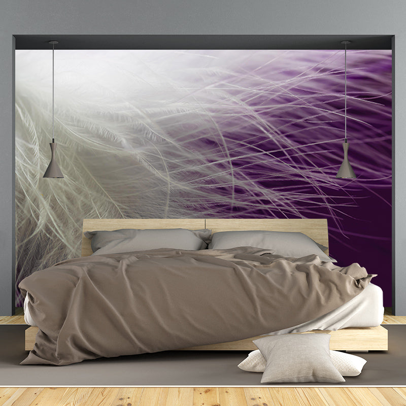 Decorative Feather Wall Mural Mildew Resistant Photography Wall Mural