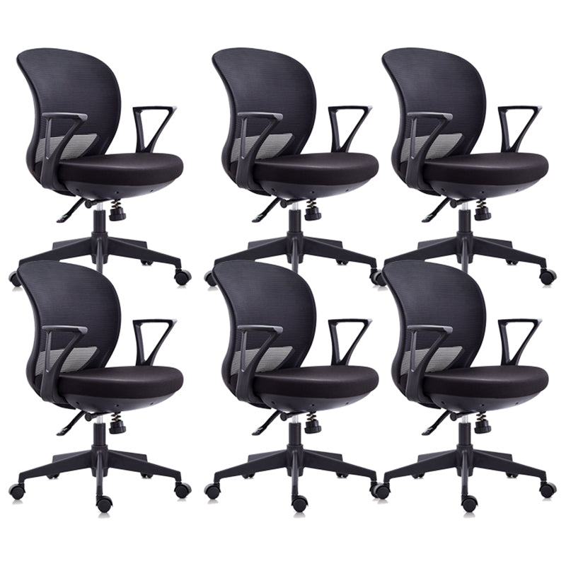 Contemporary Mid-Back Office Chair Adjustable Ergonomic Desk Chair